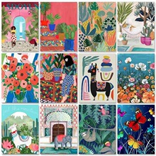 Acrylic Paint By Numbers Scenery Painting Canvas Home Decor