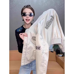美式刺绣短款棒球服外套女秋季2025新款小个子女士飞行夹克上衣