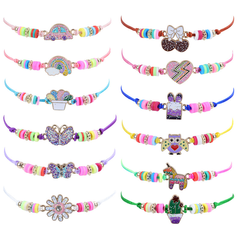 Fashion Heart Shape Butterfly Alloy Stoving Varnish Kid's Bracelets display picture 1