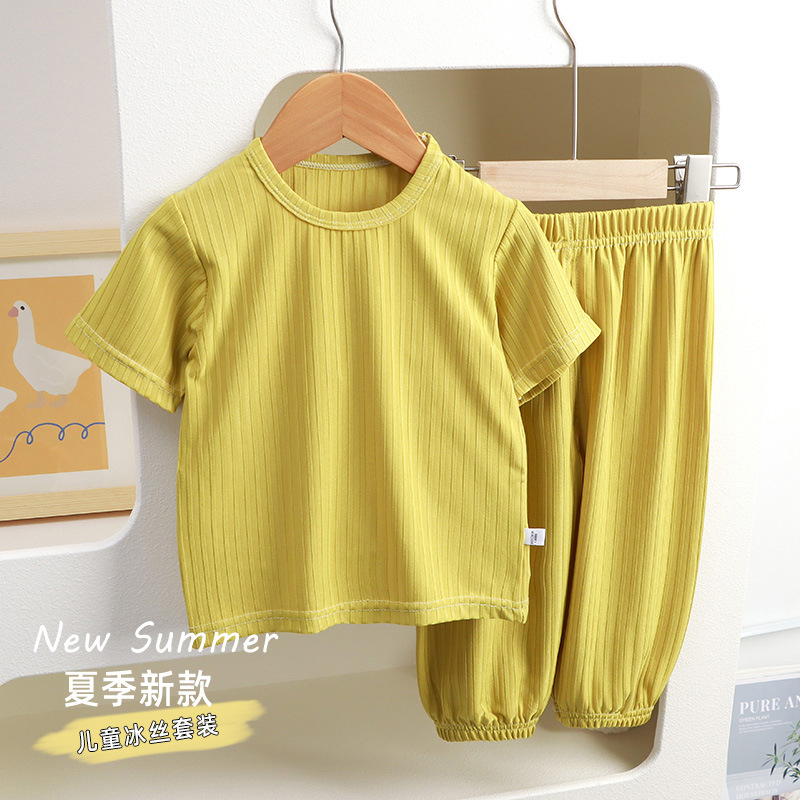Silk yellow trousers