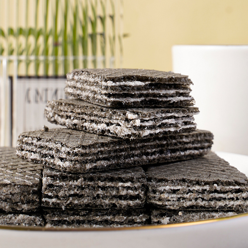 【Full Carton 120 Bags】Five Black Whole Wheat Cookies Black Bean Black Sesame Grain Cookies Meal Replacement Satisfying Snacks