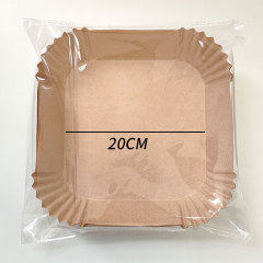 エアフライヤー専用紙皿防油紙焙煎用紙食品級耐高温隔油紙紙トレイ角型円形