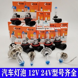 Foshan Fenghuang car bulb halogen H1H3H4H7 H11 HB3 12V 24V high beam low beam headlight fog lamp