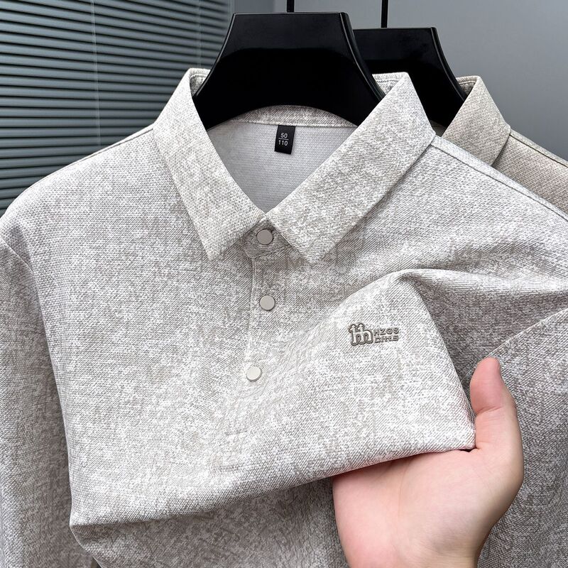 Cross-border long-sleeved T-shirt with a simple, stylish, and versatile design, featuring a loose fit, skin-friendly fabric, and breathability, perfect for autumn and winter. New long-sleeved polo shirt T-shirt Cross-border long-sleeved T-shirt with a simple, stylish, and versatile design, featuring a loose fit, skin-friendly fabric, and breathability, perfect for autumn and winter. New long-sleeved polo shirt T-shirt