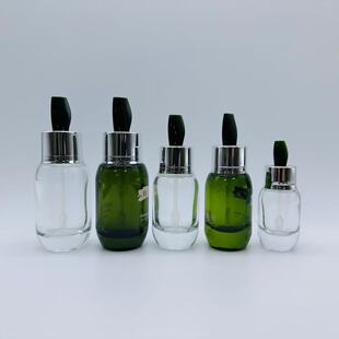 Spot 50ml Pick Stick Essential Oil Bottle 30ml La Mer Same Style Dropper Thick Bottom Essence Original Liquid Glass Bottle Packaging