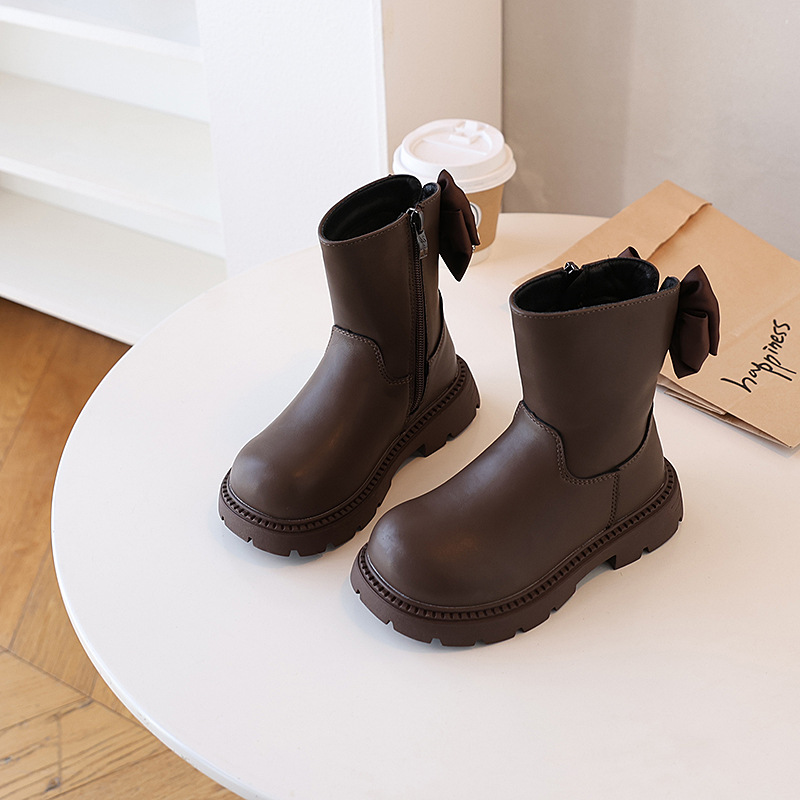 Brown cotton boots