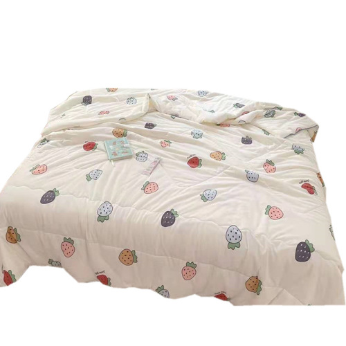 Summer children's cartoon summer cool quilt for toddlers nap air-conditioned quilt double knitted cotton thin quilt type A knitted cotton summer quilt