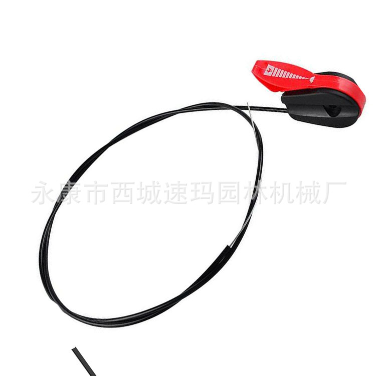 Accesorios cortacésped mango rojo caja negra con línea de acelerador image 1