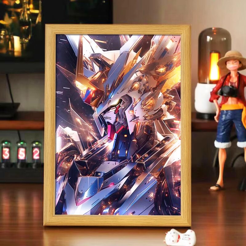 ガンダムライトペインティング男の子の誕生日プレゼントカップルクリエイティブハイエンドナイトライト装飾画アニメーションライトペインティング|undefined
