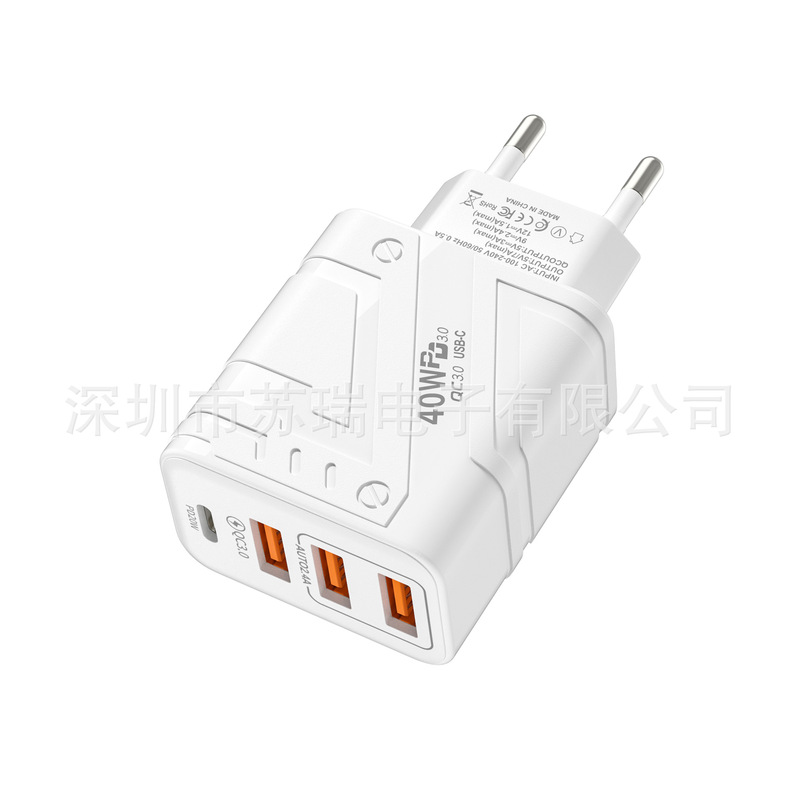 Mecha wind charger 3usb 1pd multi-port charging head 5V2A suitable for Apple Android mobile phone charger