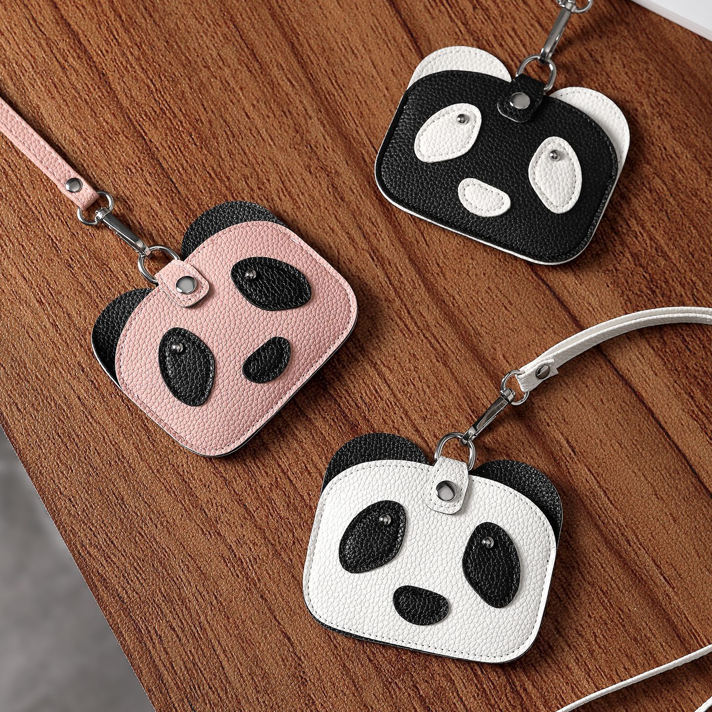 Nuevas bolsas de tarjetas de órgano encantadoras de dibujos animados creativas coreanas mini cremallera panda bolsa de cambio certificados de almacenamiento