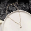 Accessory from pearl, necklace, pendant, advanced chain for key bag , high-quality style, bright catchy style