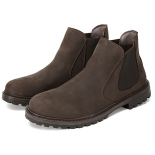 New genuine leather Chelsea men's boots European and American Foreign trade casual shoes Martin boots British short boots men's leather boots