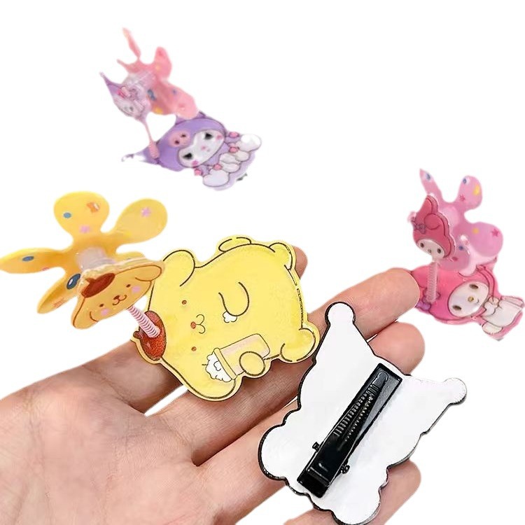 Niños lindo creativo lindo molino de viento pequeño pinza para el cabello accesorios para el cabello clip superior para niñas clip de flequillo de dibujos animados para bebés tocado de princesa