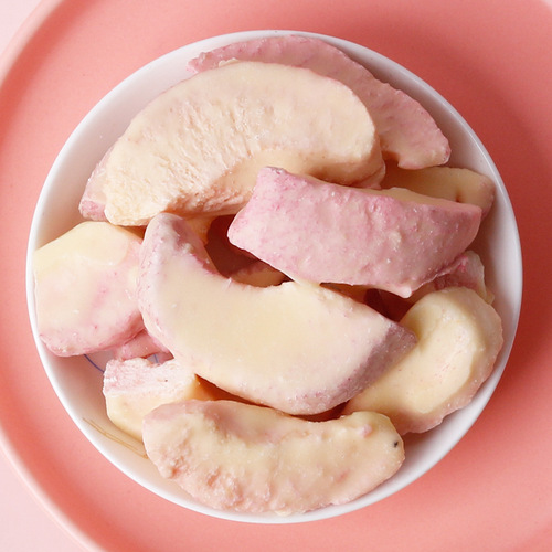 Fasimiyu manufacturer wholesale freeze-dried peaches dried FD peaches wholesale crispy white peaches dried fruit snacks