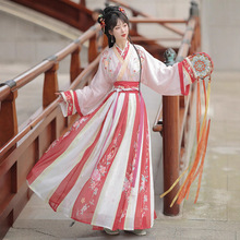 原创魏晋制汉服女2025新款古装交领齐腰襦裙中国风学生日常款古装