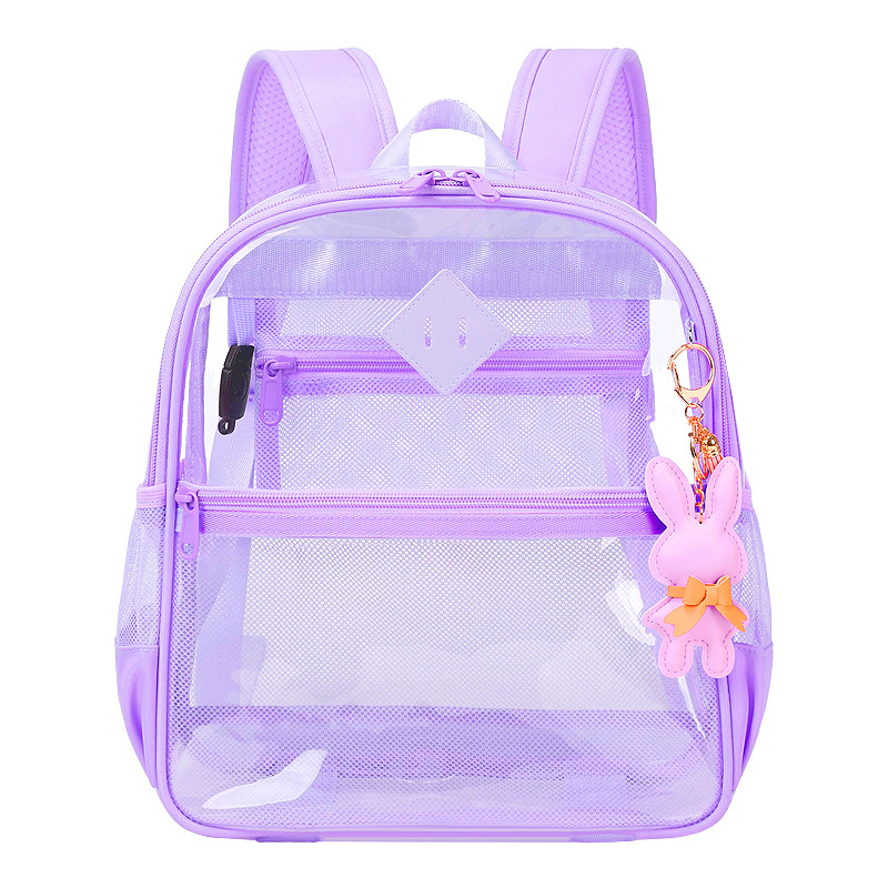 Transfronterizo Amazon mochila transparente impermeable gran capacidad unisex mochila de hombro de PVC de escuela secundaria