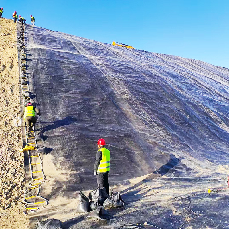 hdpe土工膜鱼塘养殖沼气池防渗膜污水处理垃圾填埋场防渗土工膜