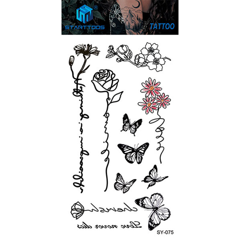 Spot mayorista transfronterizo dulce y simple viento tatuaje de dedo moda cool tatuaje desechable tendencia