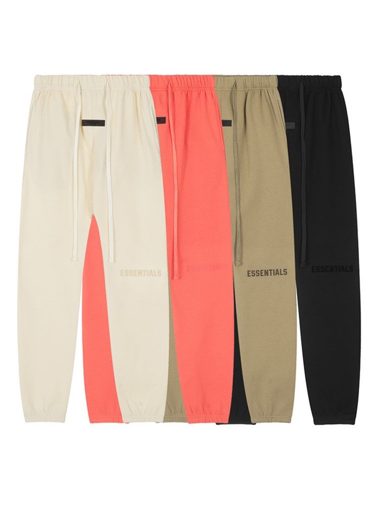 FOG ESSENTIALS Pantalones de impresión de flojo para hombres y mujeres americanos de alta calle sueltos y casuales zapatos de moda