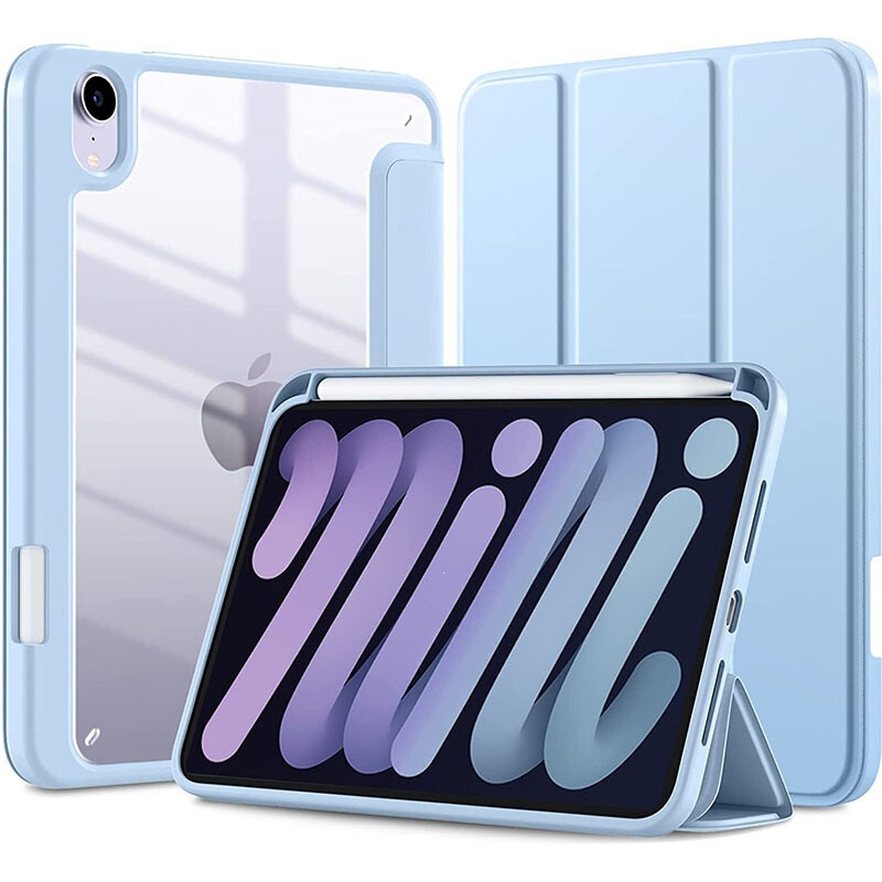 Suitable for Leather iPad Mini6 Tablet Case, iPad 10.9inch Pro11 Acrylic Protective Case with Pen Slot