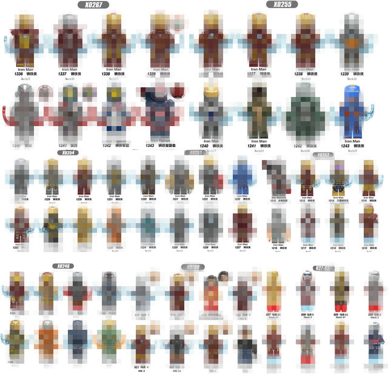 X0255 Building Blocks X0267 Assembled Building Block Minifigure X0254 Kidsren's Toys X0253