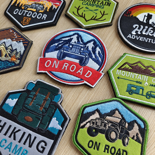Mountaineering hiking travel badge embroidery Velcro patch patch outdoor backpack decorative patch embroidery patch