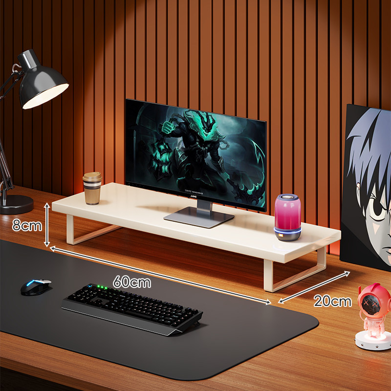 Soporte Elevador para Monitor de Computadora de Madera Organizador para Escritorio