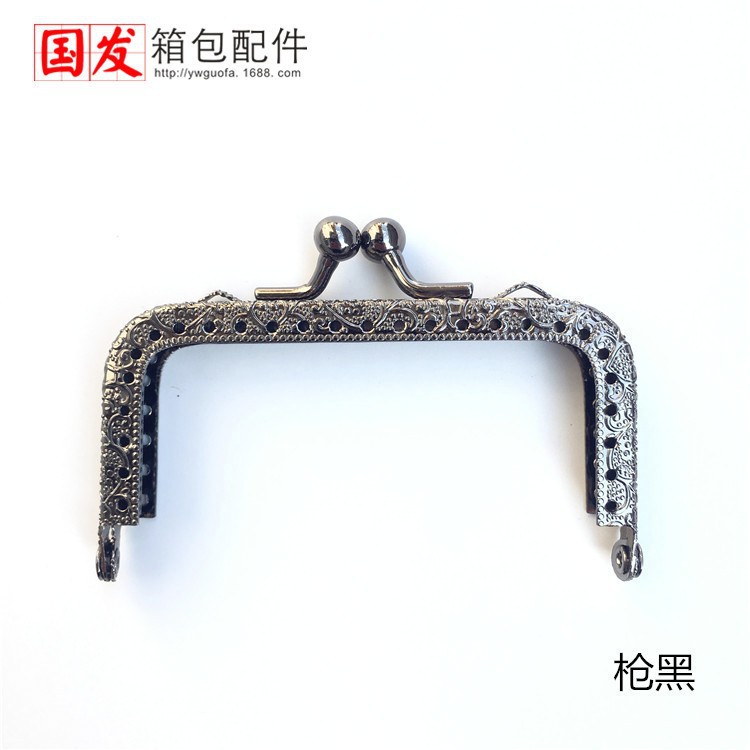 8.5CM máquina de relieve cuadrada boca de oro pozo cuadrado sobre orejas billetera accesorios bisagra de bolso