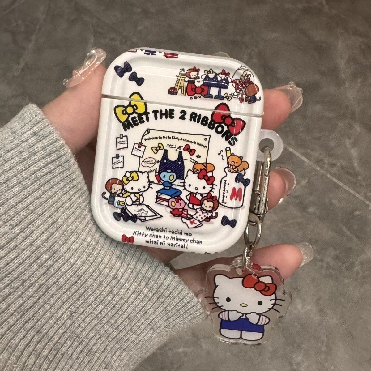 Arco de mariposa kt gato para airpods 4 generación caso de protección bluetooth airpod Pro2 Apple auriculares cubierta Huaqiang norte