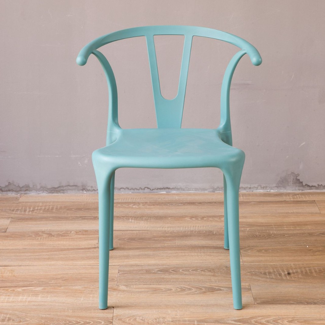 Venta al por mayor transfronteriza silla de plástico nórdico cafetería Silla de ocio leche té postre tienda Internet celebridad respaldo mesa y silla