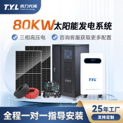 80KW太陽光発電システム商用フルセット三相高電圧インバーター太陽光発電供給エネルギー貯蔵システム
