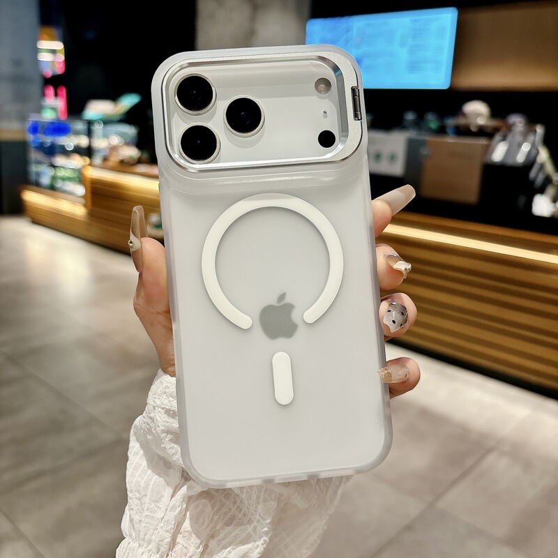 iPhone17promax镜头支架手机壳苹果16磁吸15肤感磨砂14防摔保护套|undefined