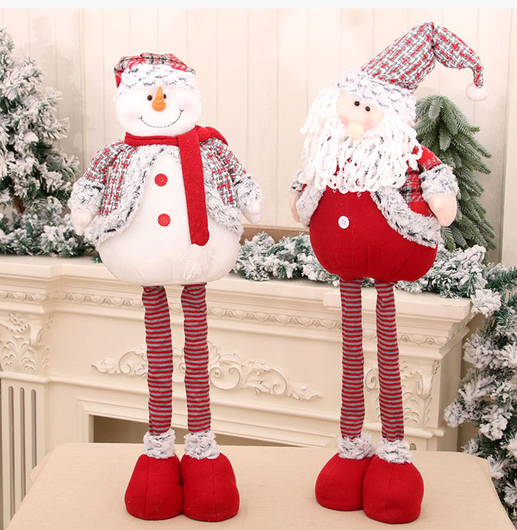 Cross-border New Arrival Large Retractable Standing Santa Claus Doll Christmas Decoration Christmas Gift display picture 8