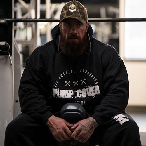 Muscle Men Fitness Sports Sweatshirt Autumn Running Hooded Sweatshirt Outdoor Training Long Sleeve Coat Loose 