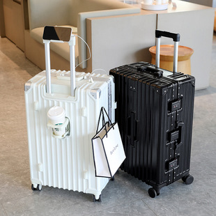 Panax Notoginseng Sports Suitcase with Universal Wheels for Male and Female Students Multifunctional Boarding Suitcase 24inch Anti-Fall