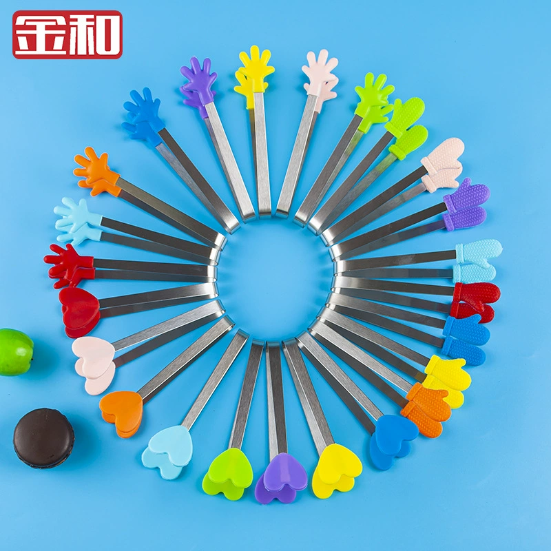 Новый Творческий силиконовый пищевой зажим для льда Повседневный зажим из нержавеющей стали мини-пищевой зажим закуска десерт кубик сахарный зажим