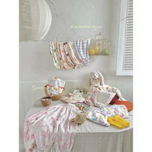 儿童绵绸裤子男女童亲子裤人造棉防蚊裤宝宝碎花空调裤夏季薄长裤