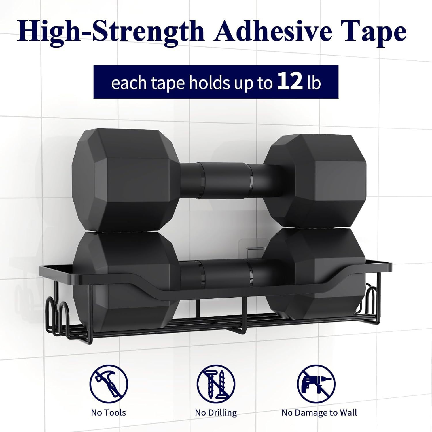 Nuevo marco de acabado de baño transfronterizo sin agujeros de pared de almacenamiento de artículos de higiene perfumados estantes