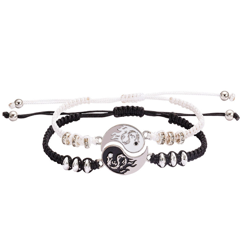 European and American Cross-Border Hot-Selling Items: Dragon Tai Chi Couple Woven Bracelets, Bagua Friendship Bracelets for Good Friends, in Stock and Versatile European and American Cross-Border Hot-Selling Items: Dragon Tai Chi Couple Woven Bracelets, Bagua Friendship Bracelets for Good Friends, in Stock and Versatile