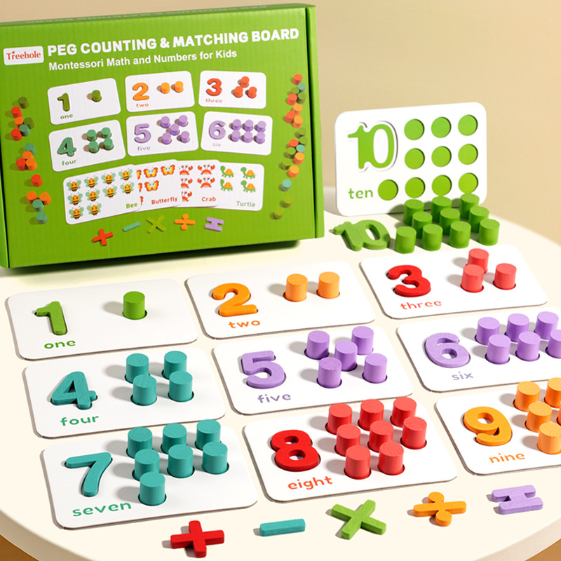 Cuenta de madera para la educación temprana rompecabezas matemáticas ilustración ayuda didáctica preescolar adición y sustracción juego de operación