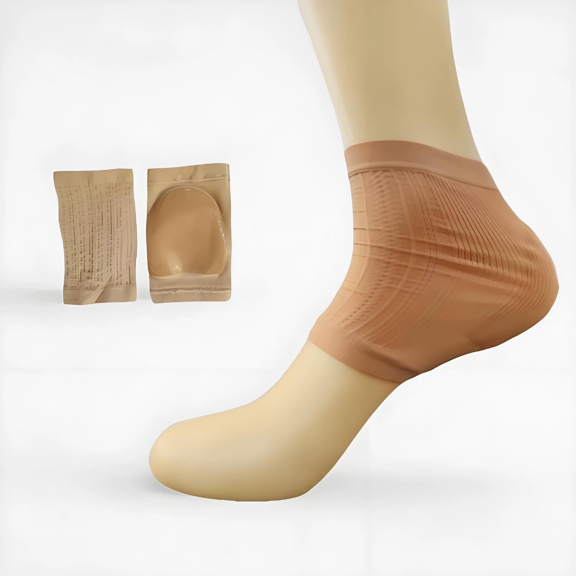 Эластичные тонкие дышащие силиконовые носки второго поколения Gel Silicone Heel Protector