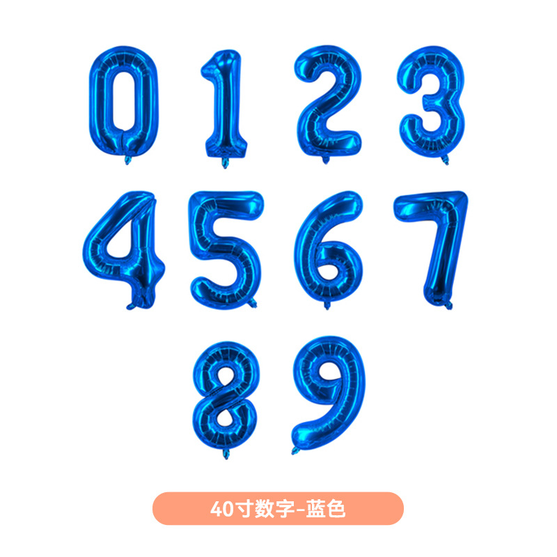 Globos de aluminio de 40 pulgadas con números 0–9 para fiestas
