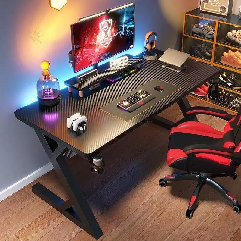Jmo Carbon Fiber Computer Table E-Sports Table and Chair Combination Desktop Home Game Bedroom Student Desk Office Desk