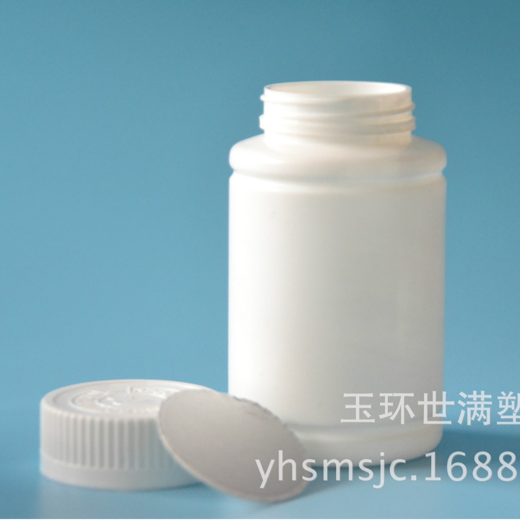 半透明PE塑料竹节瓶 保健品药丸药片100粒装瓶180ml毫升药包 实惠
