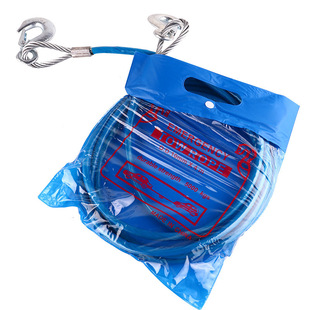Car tow rope thick steel wire traction rope emergency self-rescue rope 4 meters 5 tons strong pull rope 5 meters 7 tons
