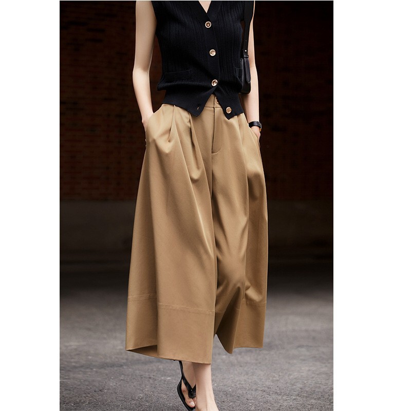 2025 Is Atmospheric and Has a Sense! Atmospheric Beauty! Tencel Culottes, Elegant Wide-Leg Pants