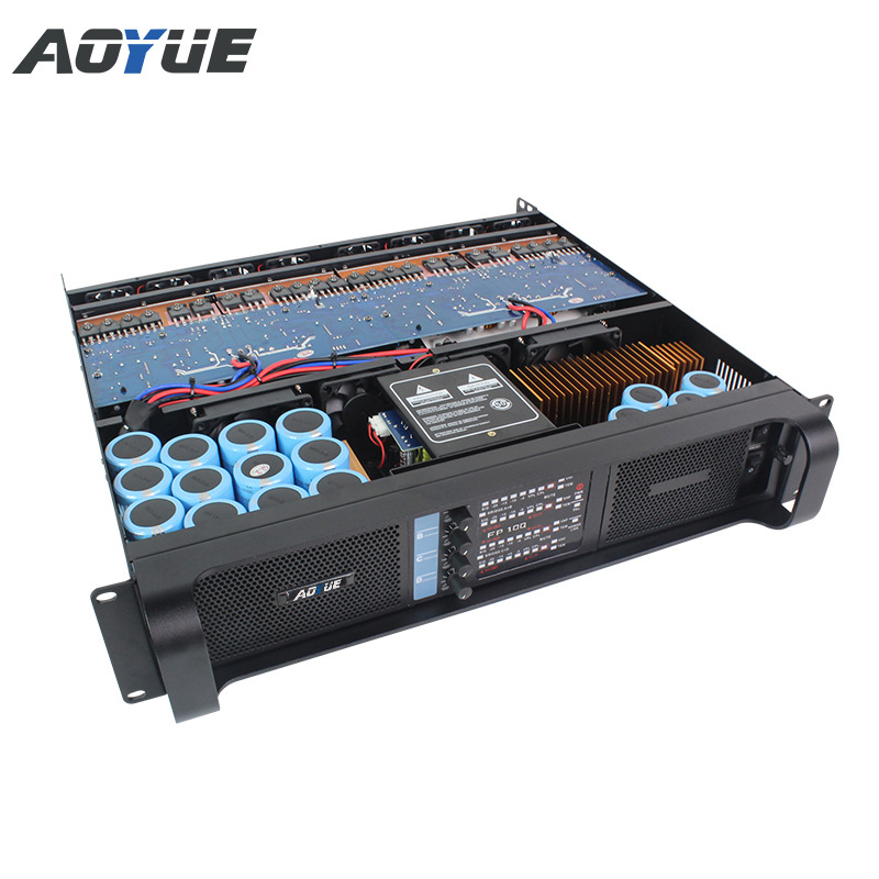 Amplificador de potencia profesional de nivel trasero puro, escenario de alta potencia, amplificador de potencia de escenario KTV profesional, amplificador multifunción 4x1500W