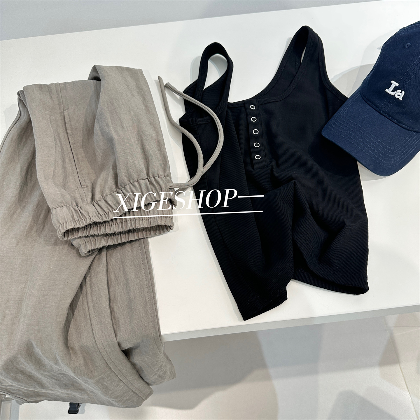 Textured Gray-Green Tencel Linen Casual Pants for Women, High-Waisted, Slimming, Versatile, Relaxed and Cool Wide-Leg Long Pants for Spring and Summer