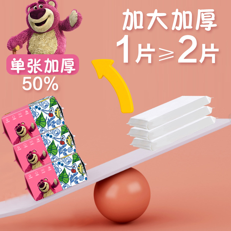 Strawberry Bear Disposable Pure Cotton Face Towel Women's Beauty Salon Dis/ny Extractable Cleansing Towel Baby Soft Towel